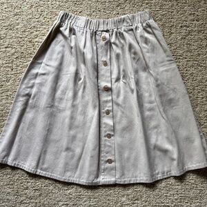 Vintage Bridge Gate 100% Cotton Khaki A-Line Skirt